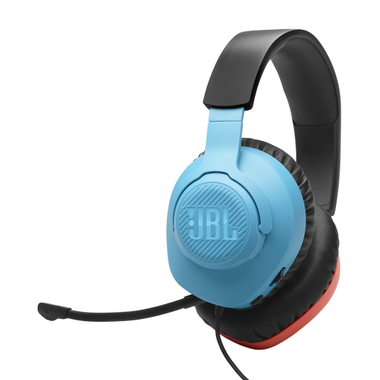 JBL Quantum 100N - Blue / Red - Wired over-ear gaming headset with detachable mic - Hero image number null